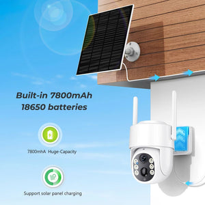 ICSEE 5MP Solar Wireless Outdoor Camera 7800mAh Battery 365 Day Standby - stepyours.com