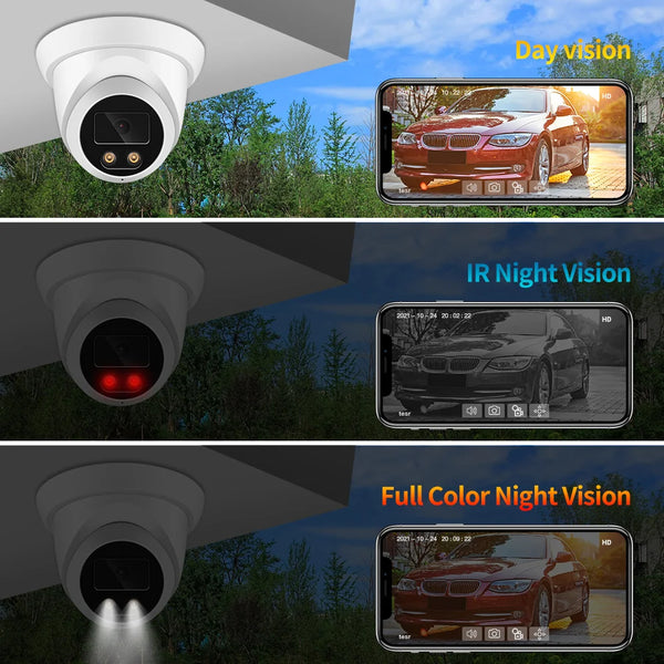 New 4K 8MP IP Camera - Outdoor PoE AI Color Night Vision Security by stepyours.com