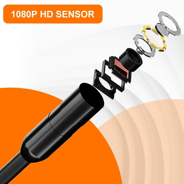 Four Point Three Inch Industrial Endoscope Camera 1080P HD 50m Rigid Cable - stepyours.com