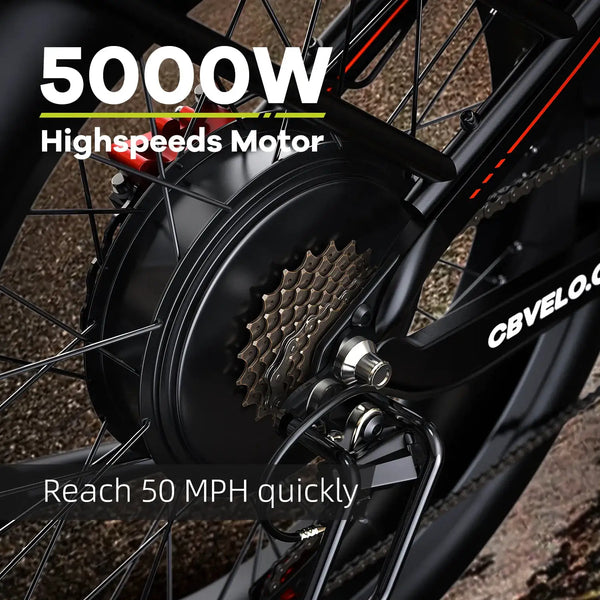 Cybervelo Fat Tire Mountain Ebike — product view 4