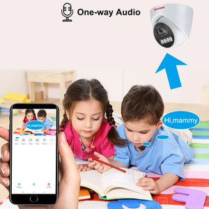 Keview 4K 8MP PoE IP Camera - AI Color Night Vision Indoor Dome Surveillance - stepyours.com
