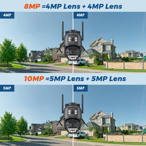 BESDER O - Kam Pro Dual - Lens 10MP - 8MP PTZ Outdoor WiFi Security Camera AI Detection - stepyours.com