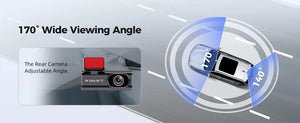 Acceo Dash Cam 4K Front And 1080P Rear Dual Lens With GPS WiFi Night Vision - stepyours.com