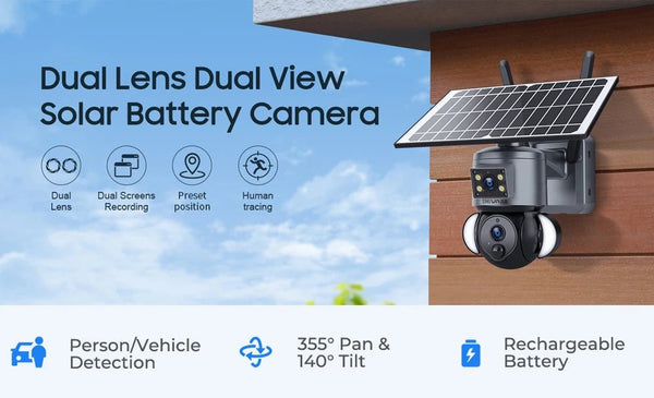 SHIWOJIA 4K 8MP Solar Camera With 4G SIM WiFi Color Night Vision PTZ Dual Lens - stepyours.com