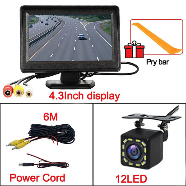 Four Point Three Inch Rear View Monitor For Car Parking Reversing Camera System - stepyours.com