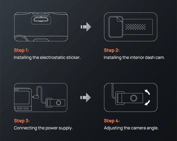 70mai Dash Cam Pro Plus A500S 1944P ADAS GPS 140FOV Front and Rear Cam - stepyours.com