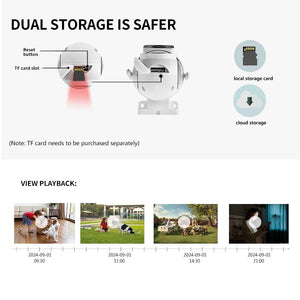 4MP Outdoor IP66 Dual Lens WiFi PTZ Camera With Smart Motion Detection - stepyours.com