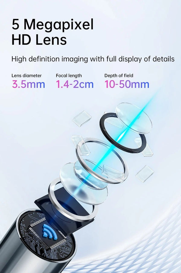 KERUI Ear Wax Removal Cleaner With 5MP HD Camera - See Ear Canal Add Hooks - stepyours.com