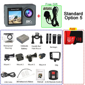 Adventure Ready Action Camera 5K 4K60FPS Dual IPS Touch LCD Waterproof 30M - stepyours.com