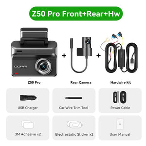 DDPAI Z50 Pro Dash Cam 4K Car DVR With 3 Inch IPS Screen GPS ADAS WiFi - stepyours.com