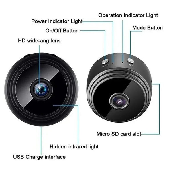 A9 Mini Camera - WiFi Wireless Security For Remote Home Monitoring Hooks - stepyours.com