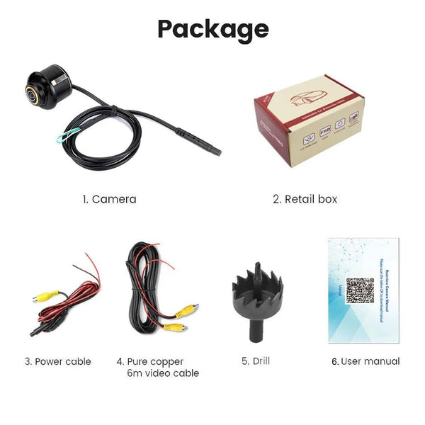 170 Degree AHD Rear View Camera with Night Vision Fisheye Lens - stepyours.com