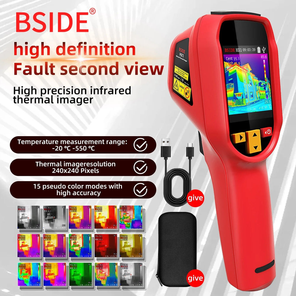 BSIDE HX1 Handheld Thermal Imaging Camera - 240x240 IR for PCB and Automotive - stepyours.com