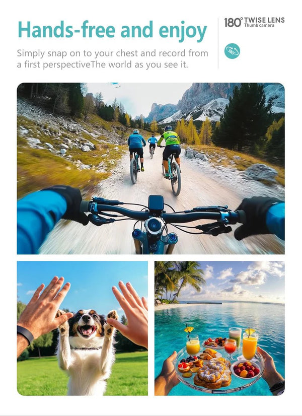 Amorus Mini 2.7K Action Camera Pocket Sized Adventure Recorder - stepyours.com