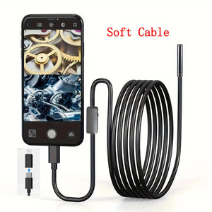 8mm Endoscope Camera 2 In 1 iOS Type C Mini Borescope With 8 LED Lights - stepyours.com