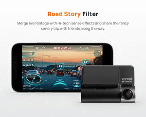 70mai 4K Dash Cam A810 Front Rear Set With 4G LTE UP04 GPS ADAS DVR - stepyours.com