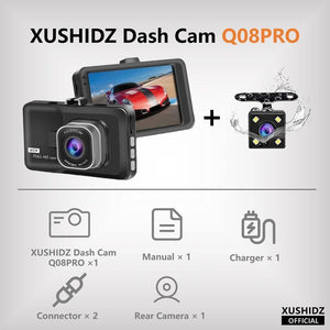 Xushidz 1080p HD Dash Camera With Loop Recording Night Vision Gsensor Parking - stepyours.com