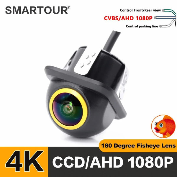 Smartour 4K Fisheye Car Rear View Camera 180 Degree Night Vision Parking Helper - stepyours.com