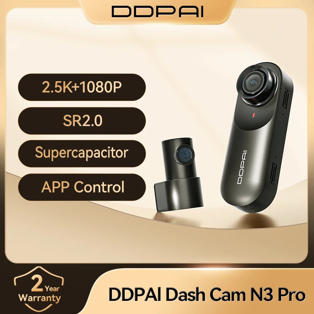 DDPAI Mola N3 Pro Dash Camera 2.5K Car DVR With WiFi And Smart Connect - stepyours.com