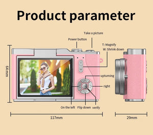 4K 48MP Digital Camera Camcorder For Kids Beginners With 2.4 Inch Screen - stepyours.com