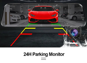10 Inch Car DVR Touch Screen Dual 1080P Front And Rear Rearview Mirror Camera - stepyours.com