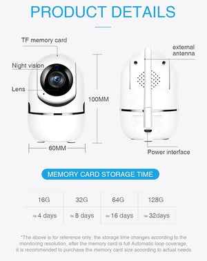 YCC365 Plus IP Camera Wireless Auto Tracking Night Vision 3MP Indoor Security - stepyours.com