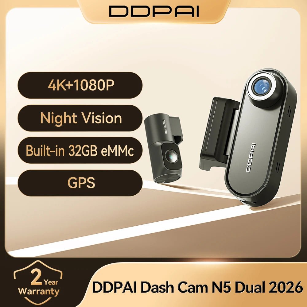 DDPAI N5 Dual 4K HDR Dash Cam Front And Rear AI Night Vision WiFi 6 GPS ADAS - stepyours.com