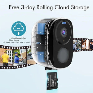 NOCCLILI Wireless Outdoor Security Camera - 2K Battery Powered WiFi Motion Siren - stepyours.com