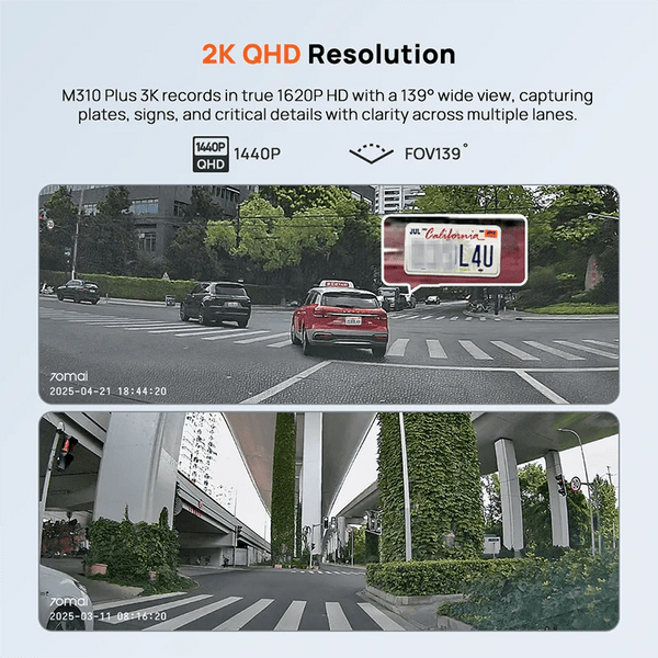 70mai M310 Plus 2K Dash Cam With English Voice Control 1440P WDR Parking WiFi 6 - stepyours.com