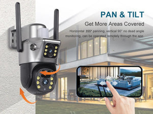 V380 Pro Solar Security Camera - Dual Lenses 8MP 4K PIR Night Vision Outdoor - stepyours.com