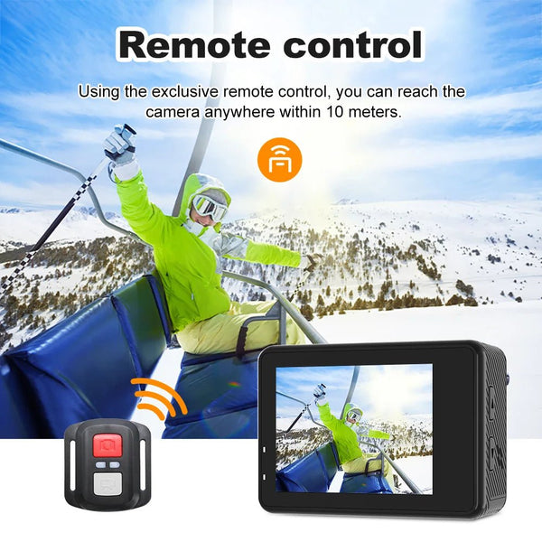 Ourlife 4K60FPS Action Camera With 2.0Inch Touch Screen 170Deg Wide Waterproof30M - stepyours.com