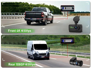 4K Dash Cam for Cars Front and Rear with WiFi GPS 24H Parking Mode - stepyours.com
