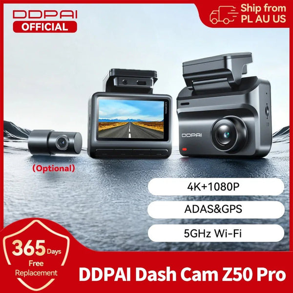 DDPAI Z50 Pro Dash Cam 4K Car DVR With 3 Inch IPS Screen GPS ADAS WiFi - stepyours.com