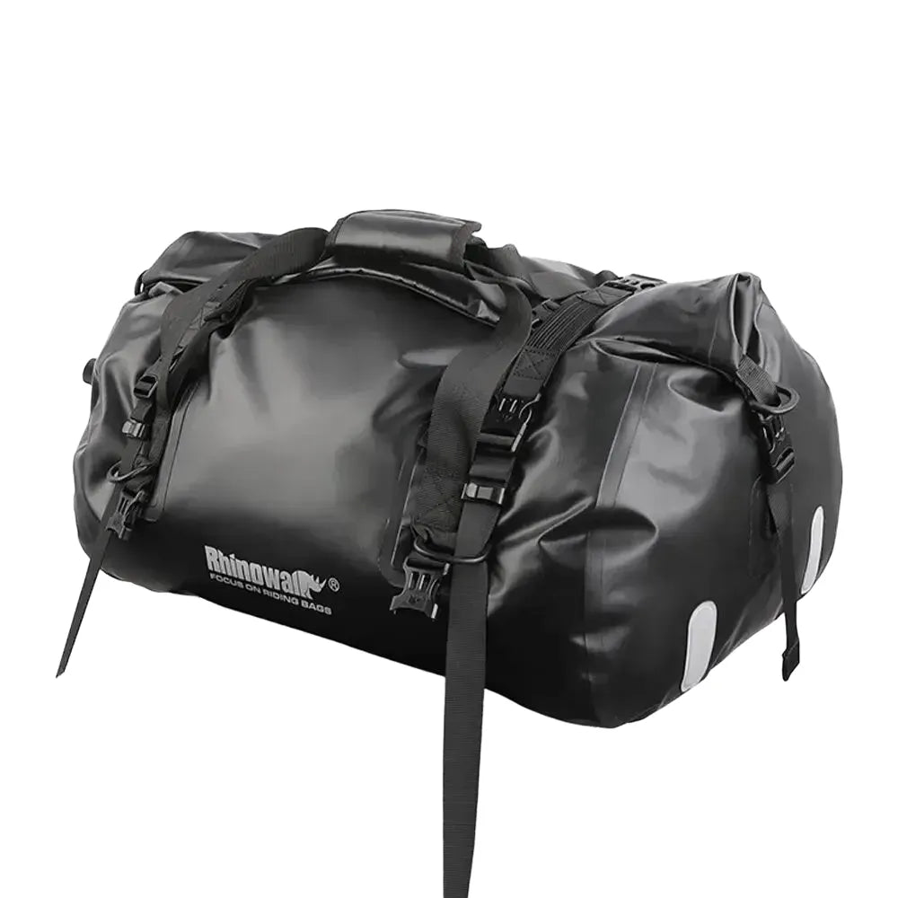Rhinowalk Motorcycle Bag 45L Waterproof PVC Tail Saddle Bag Durable Dry Luggage Outdoor Bag Motorbike Rear Seat Bag Accessory