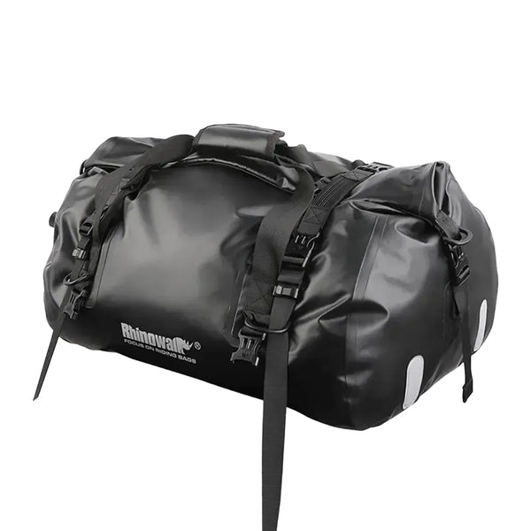Rhinowalk Motorcycle Bag 45L Waterproof PVC Tail Saddle Bag Durable Dry Luggage Outdoor Bag Motorbike Rear Seat Bag Accessory