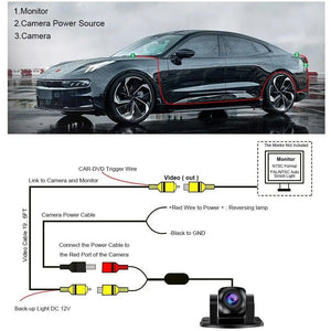 Waterproof HD Rear View Camera RCA Compatible Front And Rear Night Vision - stepyours.com