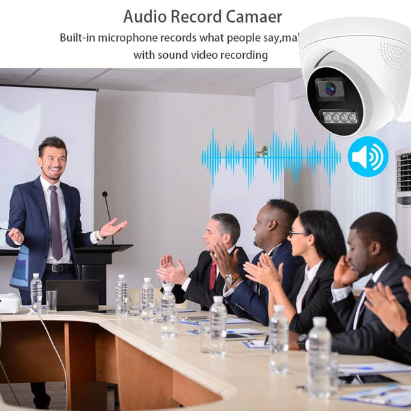 4K PoE Dome IP Camera Indoor Security With Color Night Vision 8MP ONVIF NVR - stepyours.com