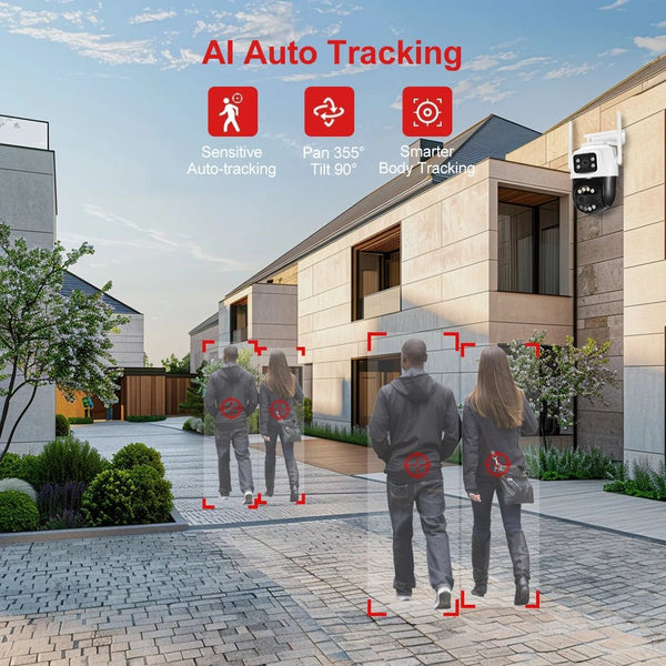 ASECAM 12MP 6K WiFi Camera - 8X Zoom With AI Human Detection Auto Tracking - stepyours.com