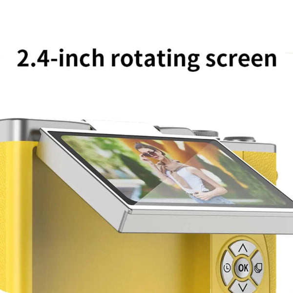 Amorus 1080P Selfie Camera With 180 Degree Flip Screen Beauty Filters 48MP - stepyours.com