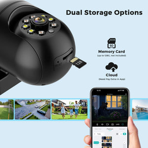 4MP Outdoor WiFi Camera 2K PTZ Night Vision IP Surveillance ICSee App - stepyours.com