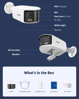 ANNKE 4K 8MP Dual - Lens Outdoor PoE Camera - 180 - Degree Wide View - stepyours.com