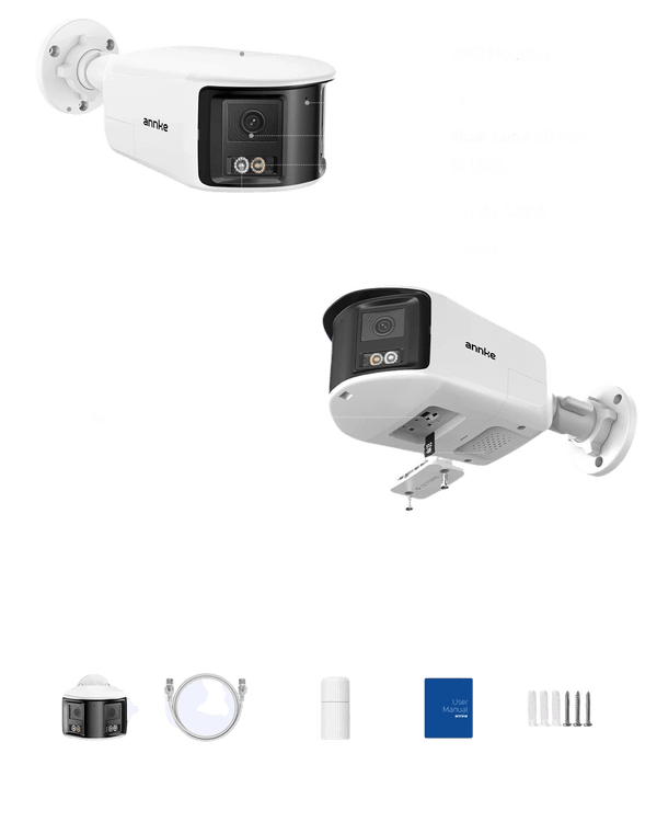ANNKE 4K 8MP Dual - Lens Outdoor PoE Camera - 180 - Degree Wide View - stepyours.com