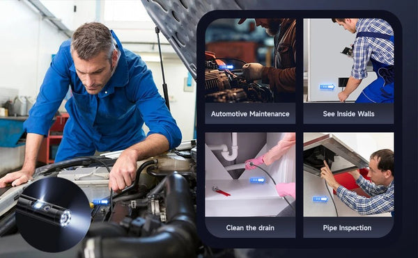 KERUI Endoscope Camera Dual Lens TypeC LED IP67 Waterproof iPhone iPad Android - stepyours.com