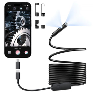 KERUI Endoscope Camera Dual Lens TypeC LED IP67 Waterproof iPhone iPad Android - stepyours.com