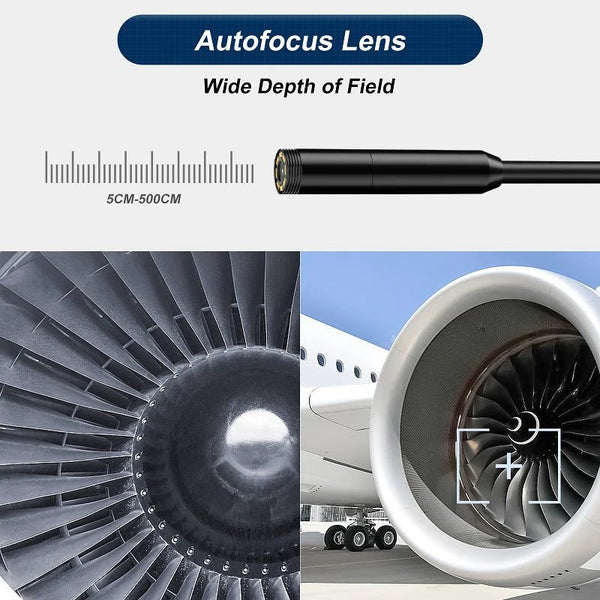ENWOR Industrial Endoscope 4.3 Inch IPS Screen Autofocus Camera With Triple Lens - stepyours.com