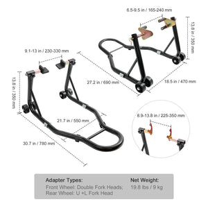 Heavy-Duty Motorcycle Fork & Wheel Stand Set — product image 7