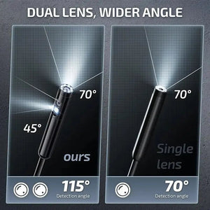 INSKAM WiFi Endoscope Camera Dual Lens Borescope Waterproof For Car Plumbing - stepyours.com