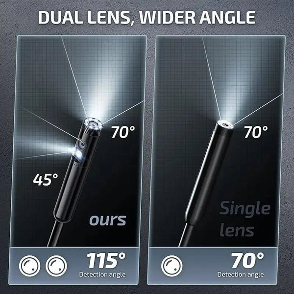 INSKAM WiFi Endoscope Camera Dual Lens Borescope Waterproof For Car Plumbing - stepyours.com