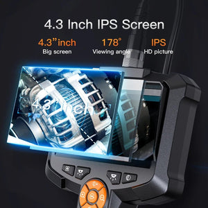 Industrial Endoscope Camera 4.3 Dual Lens 1080P - IP67 Waterproof Borescope - stepyours.com