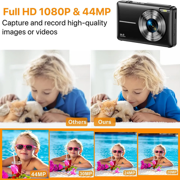 HD 1080P Kids Beginner Camera LCD 16X Zoom Compact Rechargeable - stepyours.com